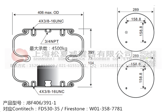 JBF406/391-2橡膠<a href='http://m.autohome-mall.com/' target='_blank'><u>空氣彈簧</u></a>